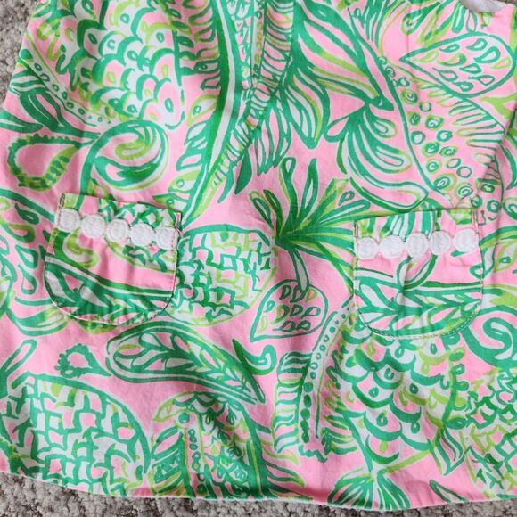 Lilly Pultizer baby girl's dress with bloomers pink green size 6-12 months - Picture 7 of 11